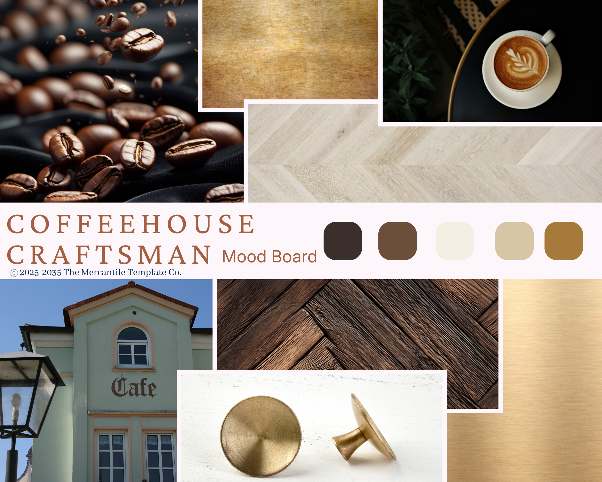 Coffeehouse Craftsman Mood Board Kit