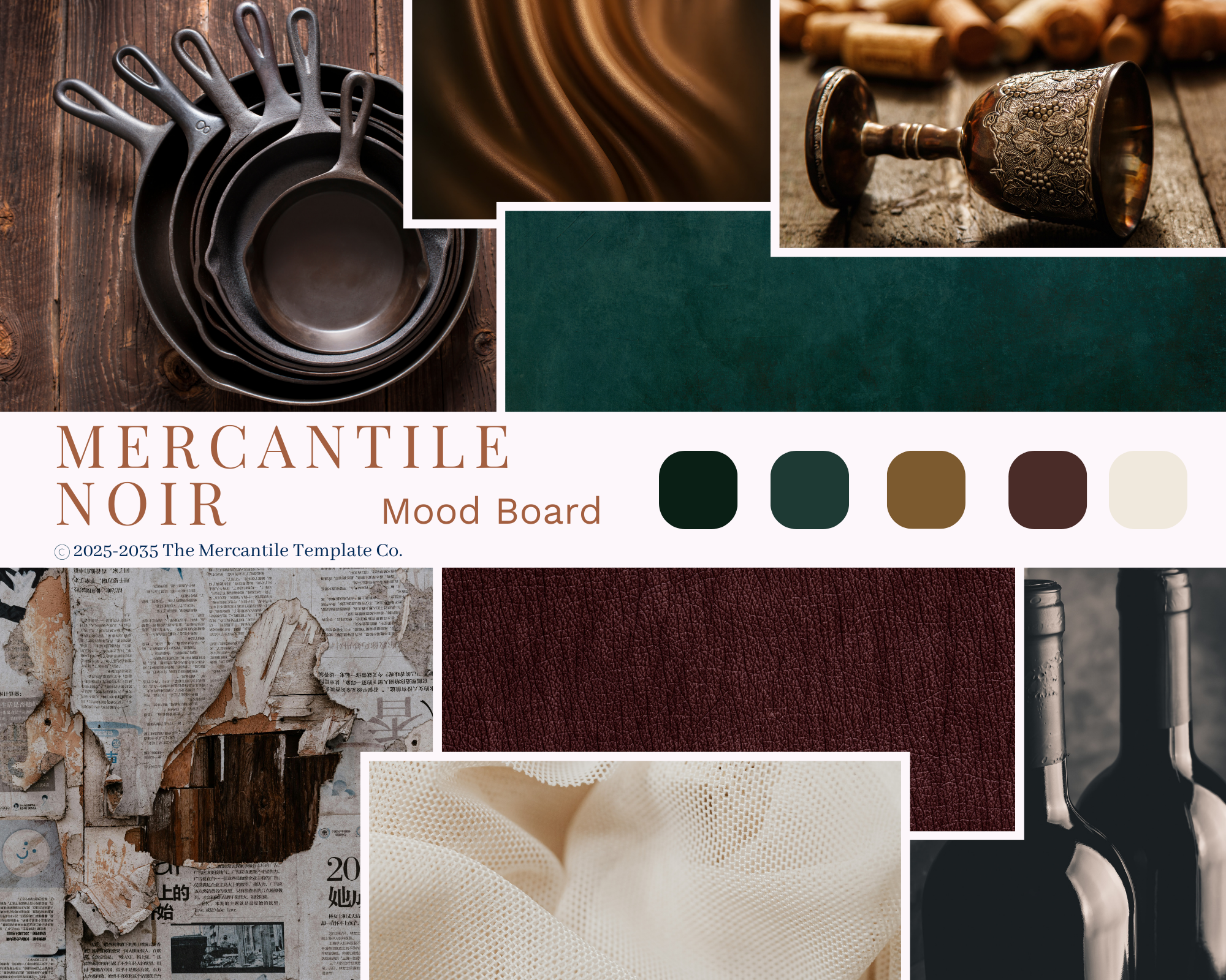 Mercantile Noir Mood Board Kit