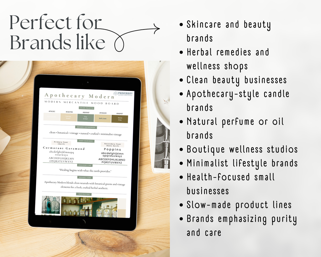 Apothecary Modern Mood Board Kit