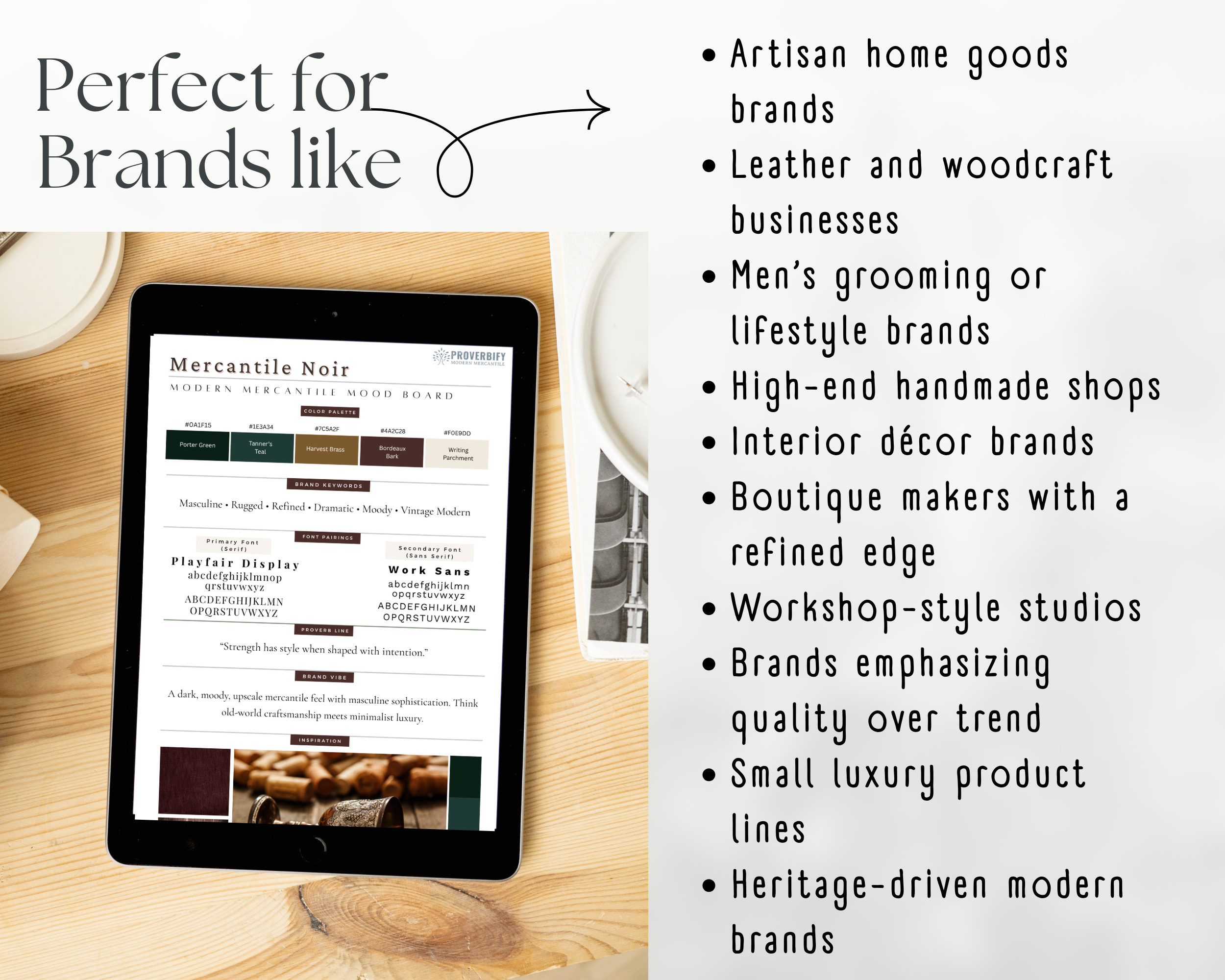 Mercantile Noir Mood Board Kit