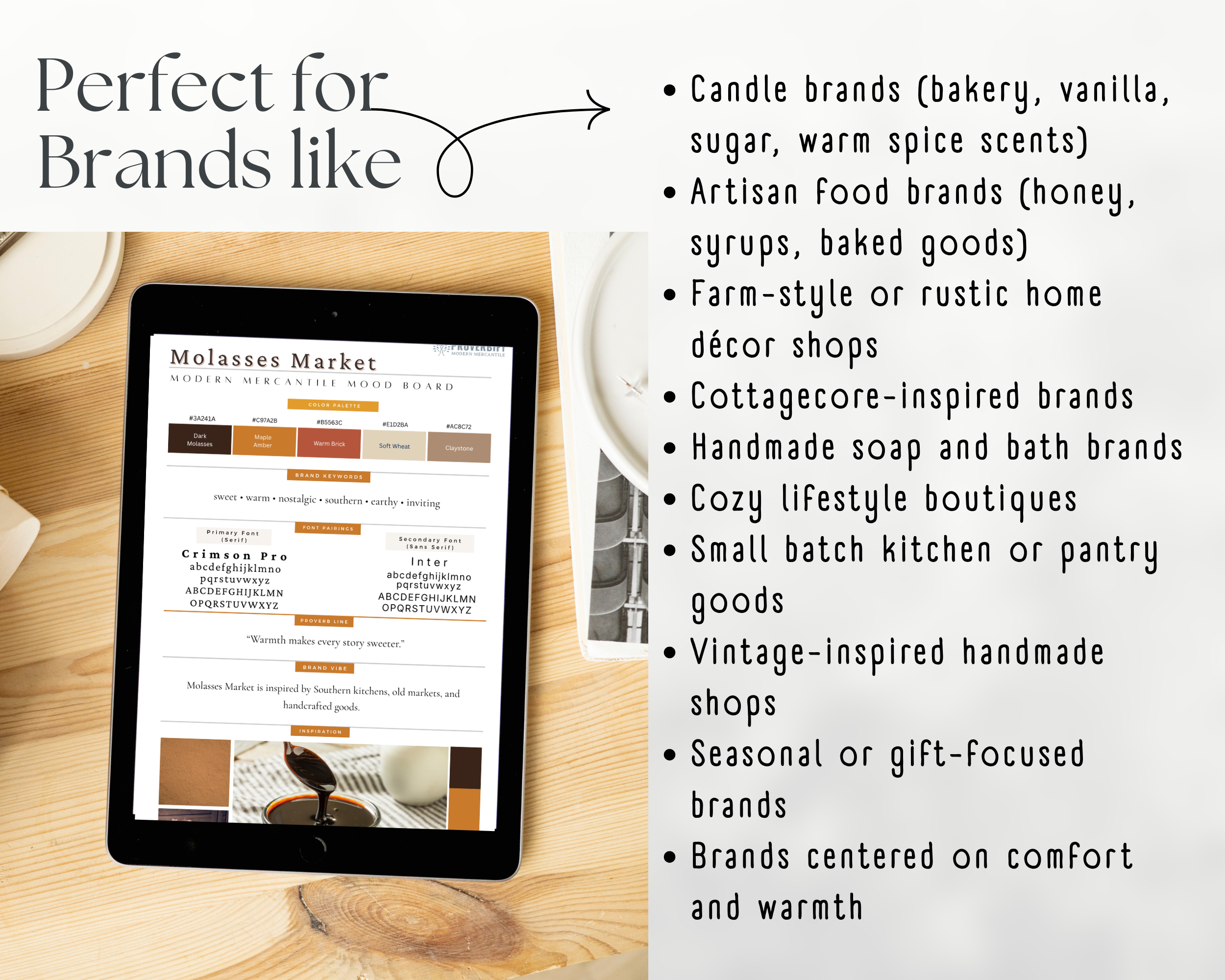 Molasses Market Mood Board Kit