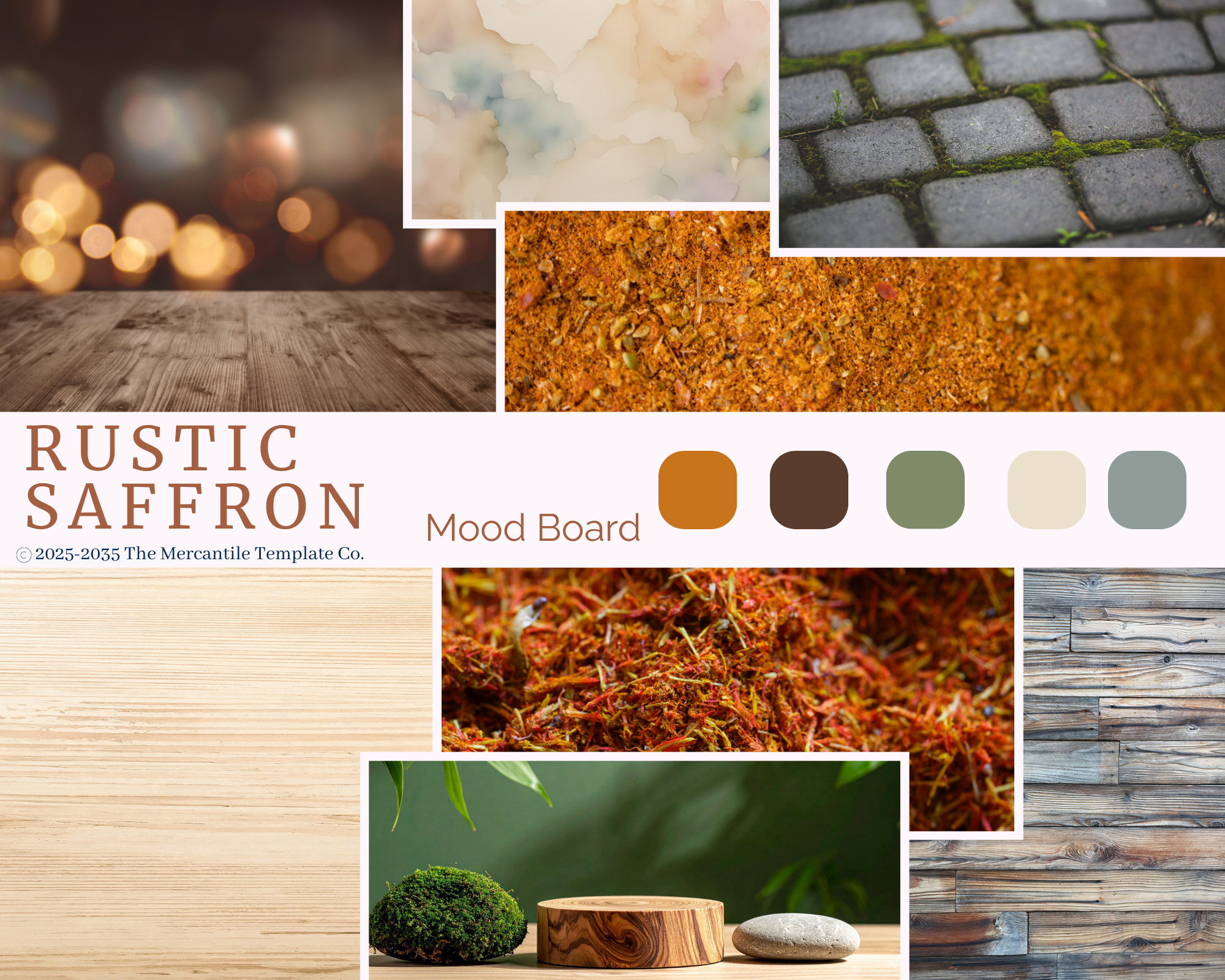 Rustic Saffron Mood Board Kit