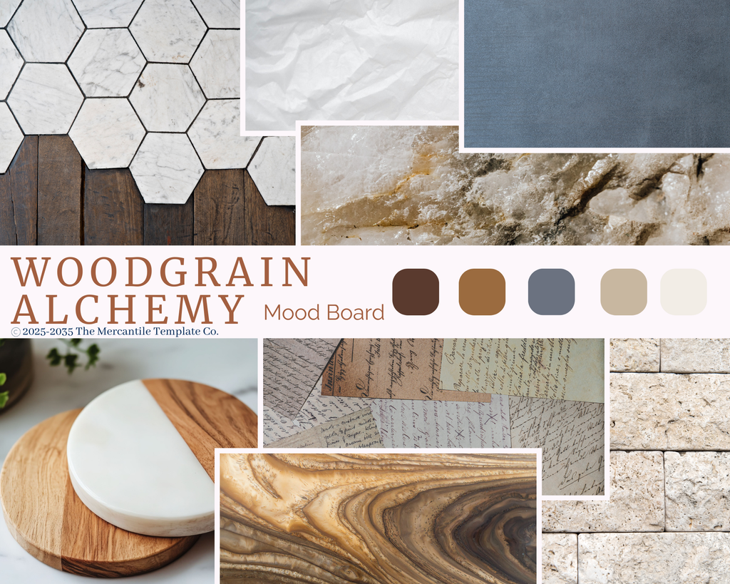 Woodgrain Alchemy Mood Board Kit